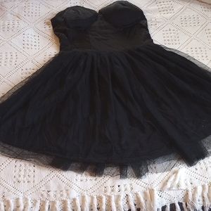 (Band of Gypsies) Sexy Lit Blk Dress strapless